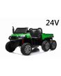 Mașină electrică copii FARM RIDER 6X6 24V cu tracțiune pe 4 roți 4 X 200W, baterie 24V/10Ah, roți EVA, suspensii, telecomandă 2,4 GHz, 2 locuri,  MP3 player cu intrare USB / SD, Bluetooth