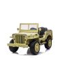Mașinuță electrică pentru copii SUA ARMY-4X4, cu trei locuri, MP3 Player cu intrare USB / SD, suspensie integrală, lumini LED, parbriz pliabil, baterie portabilă 12V14AH, roți EVA, scaune din piele, telecomandă de 2,4 GHz,  4x4 