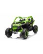 Mașină electrică copii Can-am Maverick 24V, verde, cu două locuri, suspensie spate, telecomandă 2,4 Ghz, Baterie litiu portabilă, 4 motoare de 200 W, roți EVA, scaune din piele, player MP3 cu intrare USB/SD, model cu licență