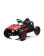 Kart electric SPORT-KART 24V, roșu, roți EVA, scaun din piele, 2 x 50W Motor, baterie 24V, construcție metalică masivă