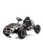 Kart electric SPORT-KART 24V, negru, roți EVA, scaun din piele, 2 x 50W Motor, baterie 24V, construcție metalică masivă