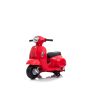 Motocicletă electrică Vespa GTS, roșie, cu roți ajutătoare, Model cu licență, Baterie 6V, Scaun piele, motor 30W