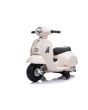 Motocicletă electrică Vespa GTS, albă, cu roți ajutătoare, Model cu licență, Baterie cu litiu, Scaun piele, motor 30W