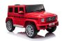 Mașinuță electrică de jucărie Mercedes G500 12V, roșu, telecomandă 2.4 GHz, intrare USB/SD, suspensie, baterie litiu, lumini LED, licență ORIGINALĂ