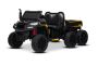 Tractor electric de fermă RIDER 6X6 24V cu tracțiune integrală 4X 200W, cu două locuri, negru, baterie litiu, roți EVA, scaun dublu din imitație de piele, axe cu suspensii, telecomandă 2.4 GHz, player MP3 cu intrare USB/AUX, Bluetooth