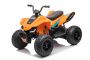 Quad electric cu licență McLaren Racing MCL 12V 4X4, portocaliu, roți moi EVA, TELECOMANDĂ, scaun din piele, punte spate cu arcuri, motor 4 x 35W, lumini LED, baterie 12V10Ah