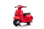 Motocicletă electrică Vespa GTS, roșie, cu roți ajutătoare, Model cu licență, Baterie 6V, Scaun piele, motor 30W