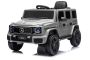 Mașinuță electrică de jucărie Mercedes G580 12V, gri, telecomandă 2.4 GHz, Bluetooth, intrare USB/SD, baterie litiu, lumini LED, înmatriculare ORIGINALĂ