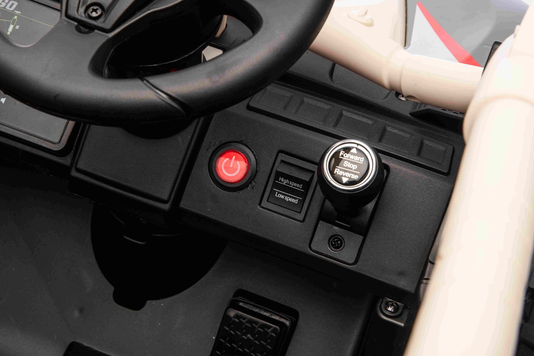 Maneta de direcție, selector de viteză